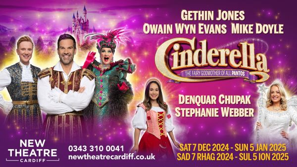 STAR CAST ANNOUNCED FOR CINDERELLA  AT NEW THEATRE CARDIFF 